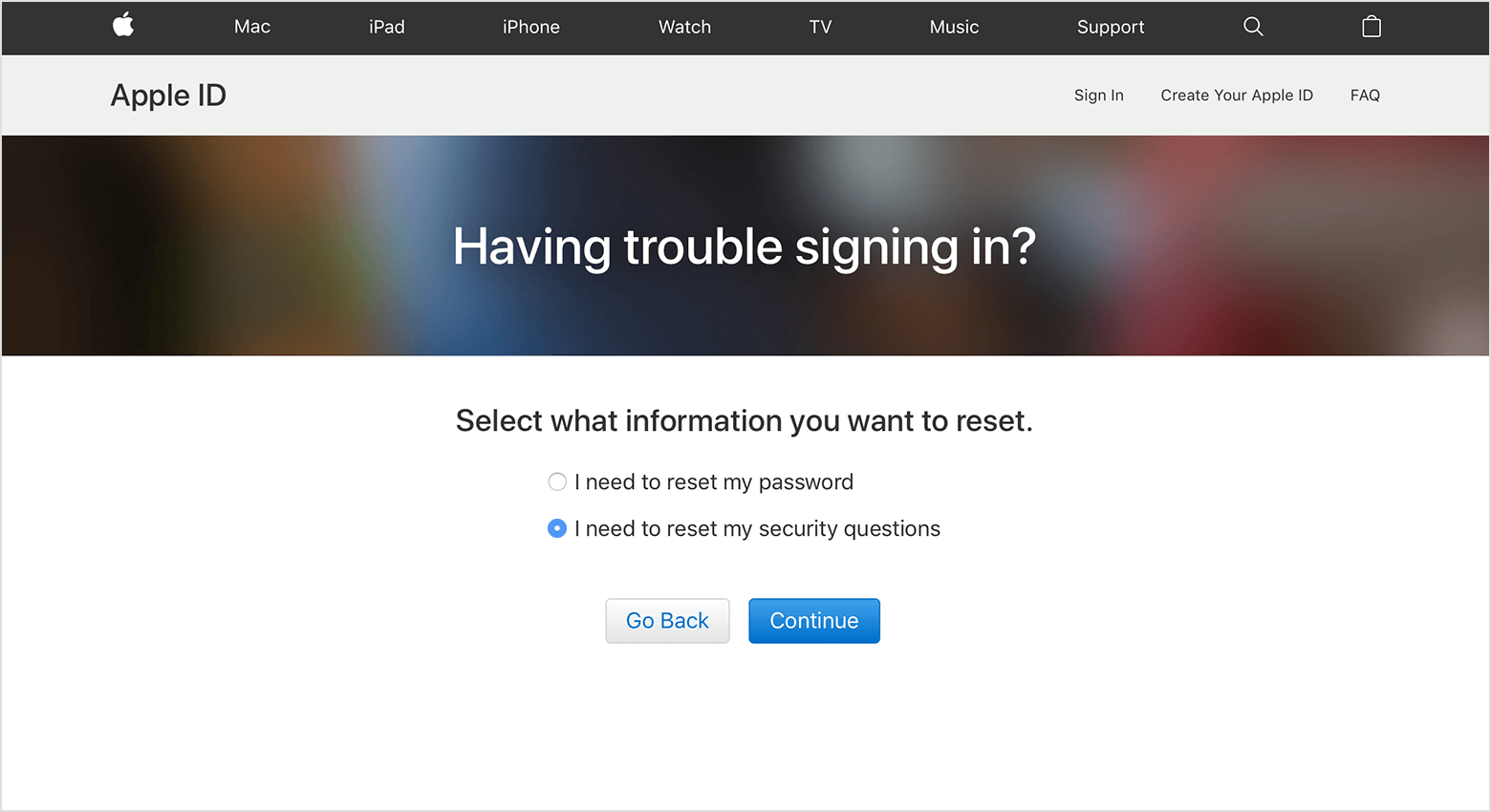 If You Forgot The Answers To Your Apple Id Security Questions Apple Support