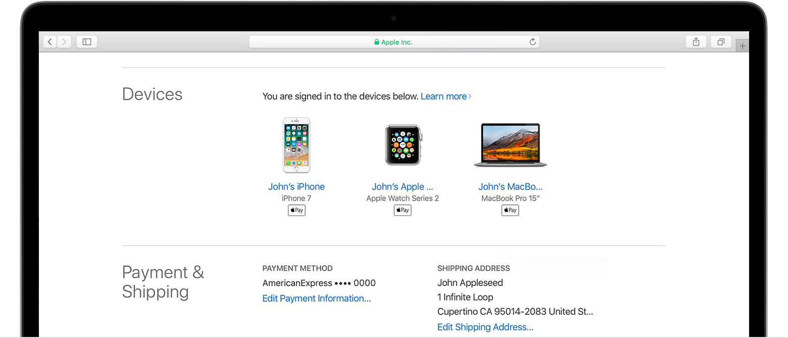 login apple id on safari