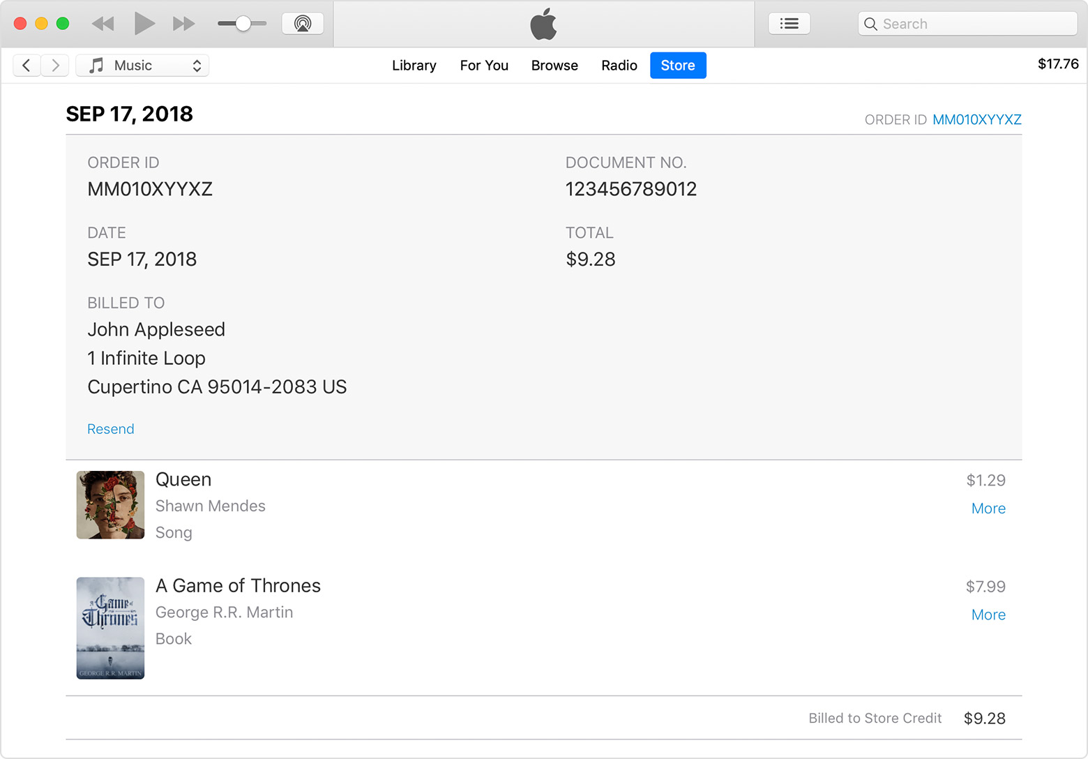 how to clear itunes purchase history