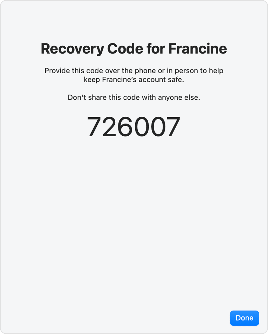 Recovery account