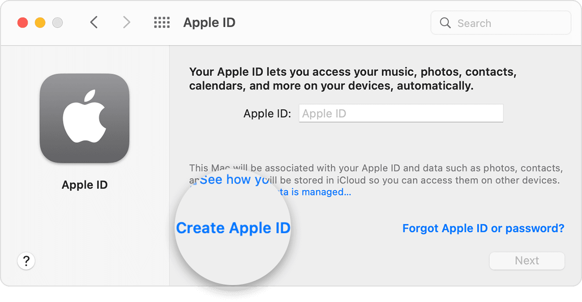 Create apple id