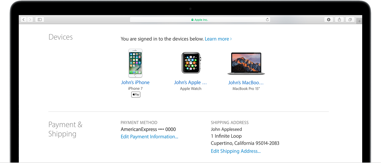 Check your Apple ID device list to see where you're signed in Apple
