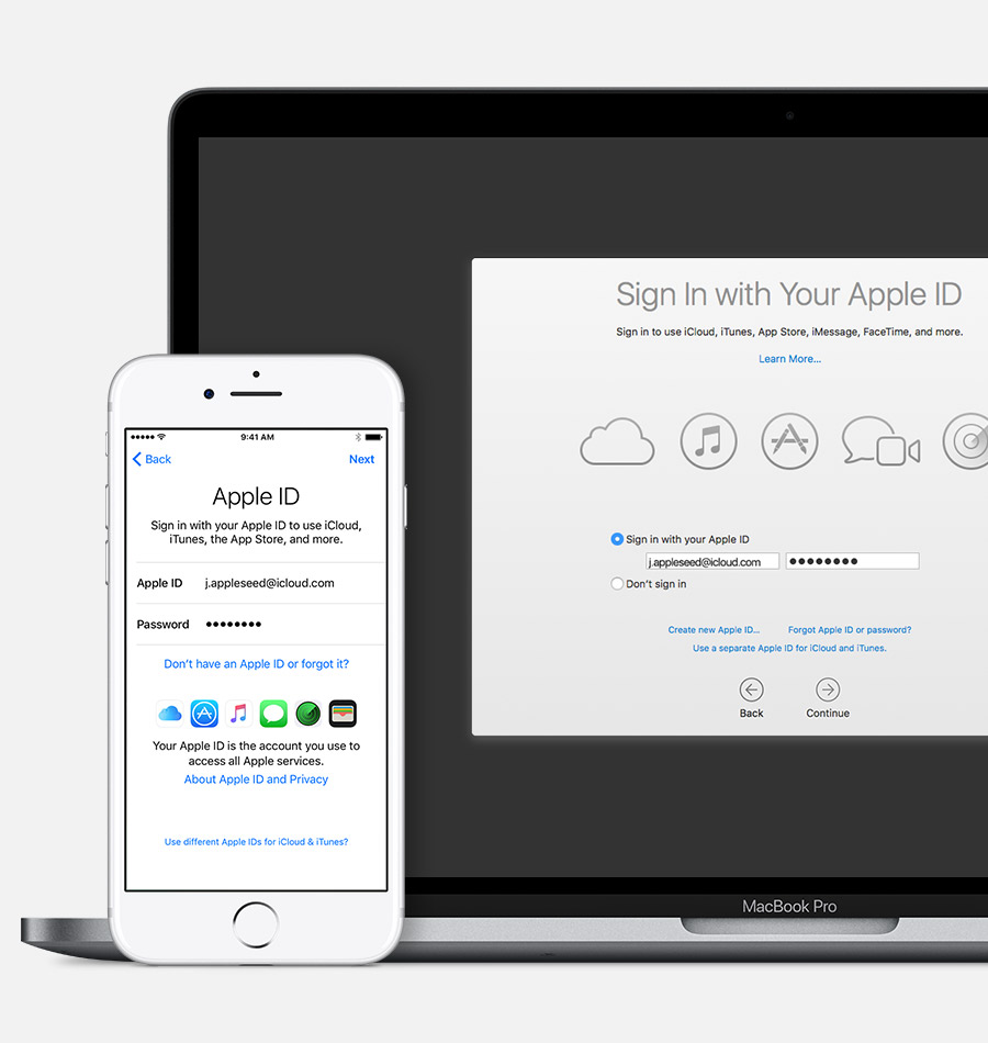 New apple account sign up