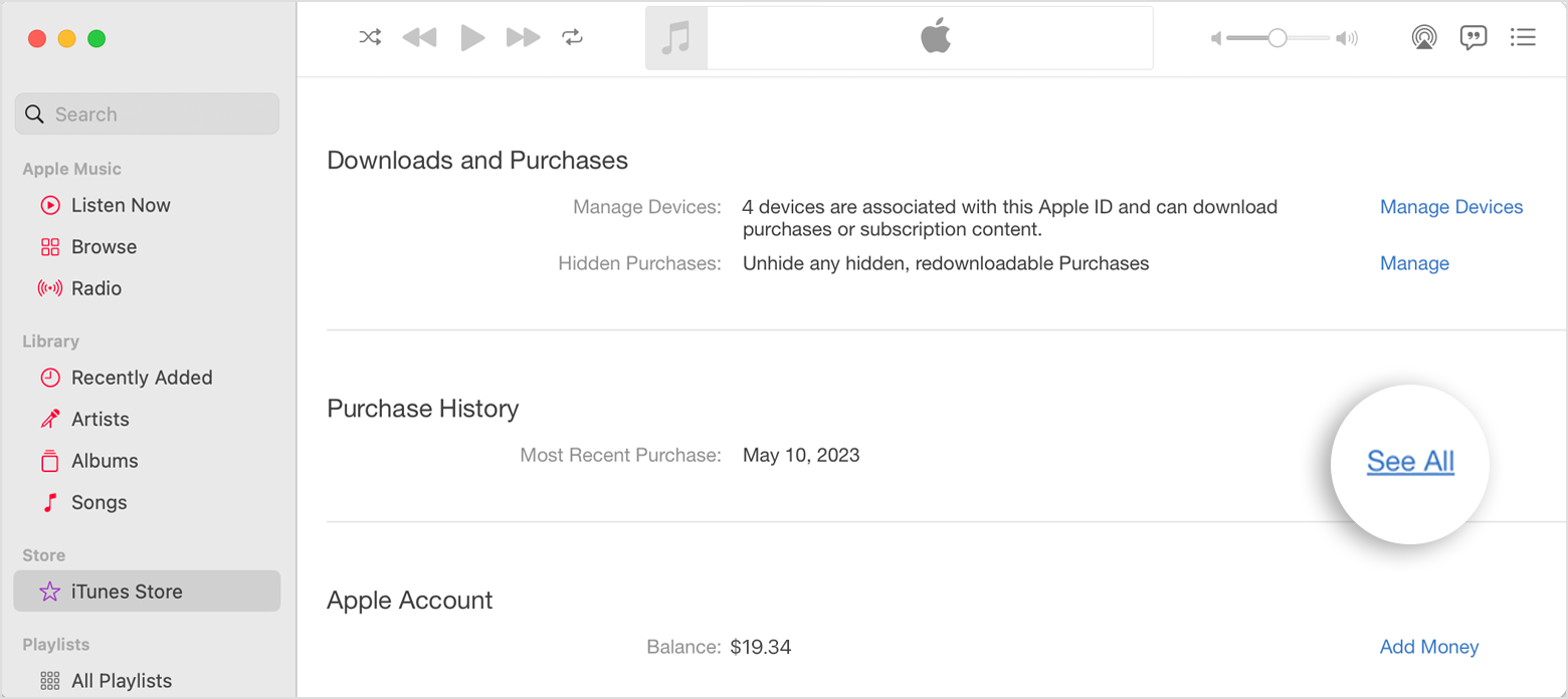 View your purchase history for the App Store and other Apple media services  - Apple Support