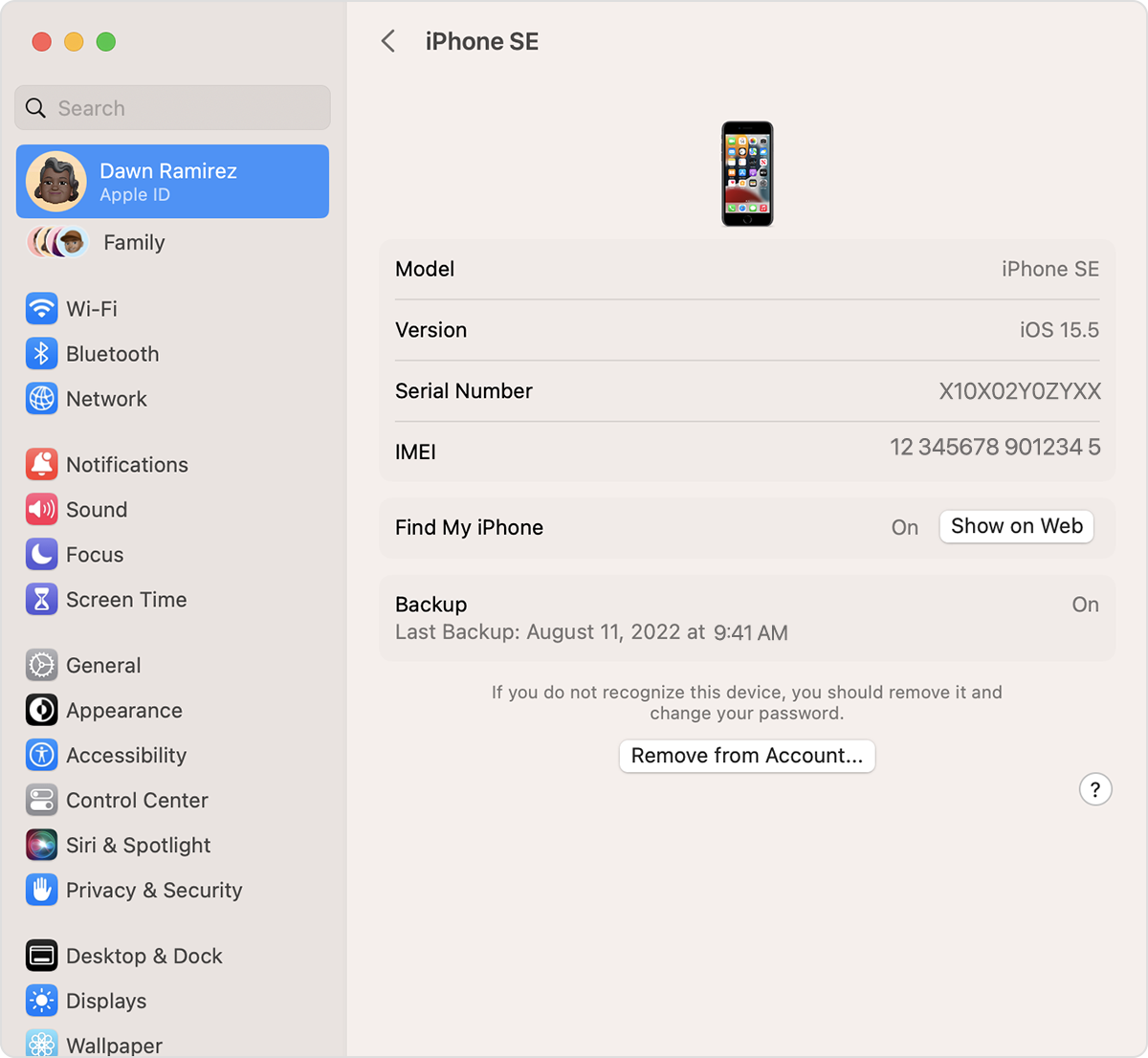 find icloud account with serial number