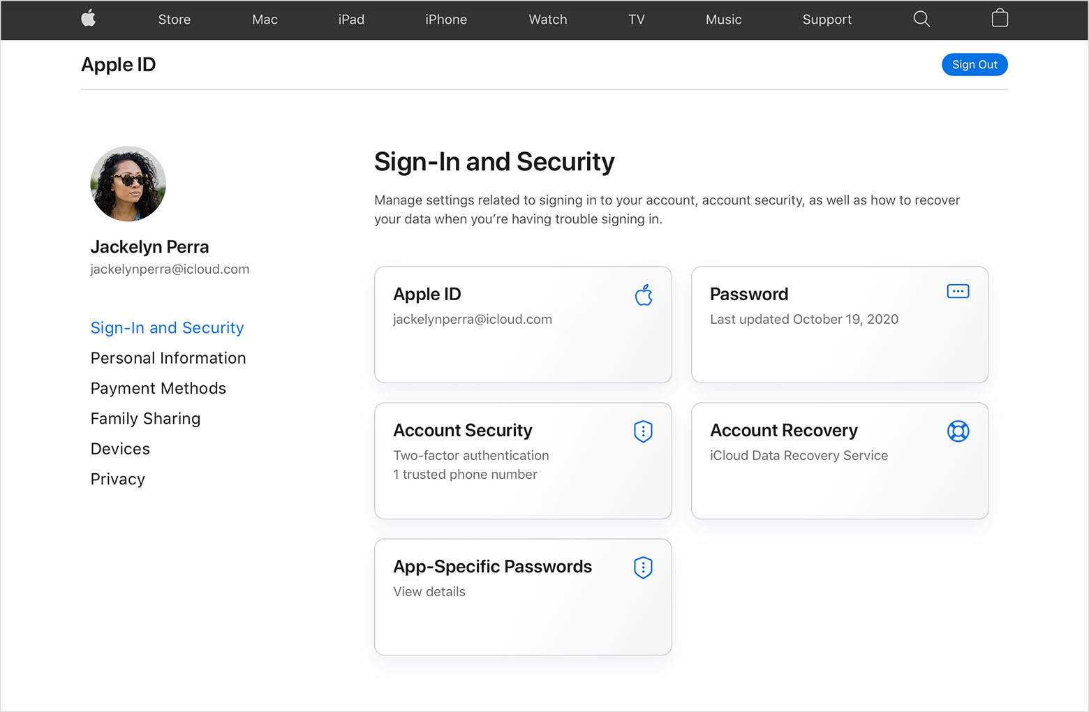 Change your Apple ID password on the web at appleid.apple.com
