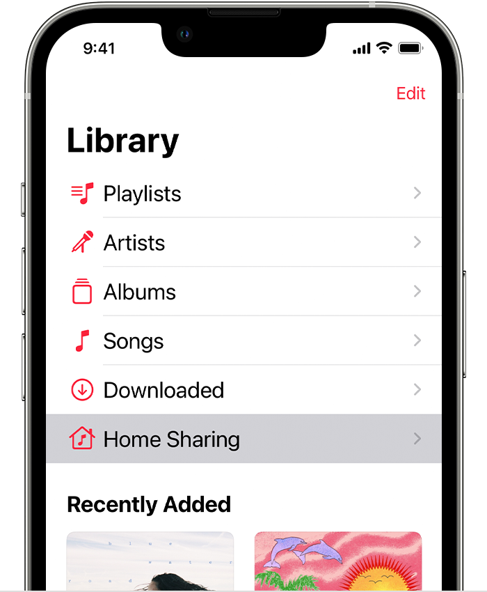 new itunes home sharing on