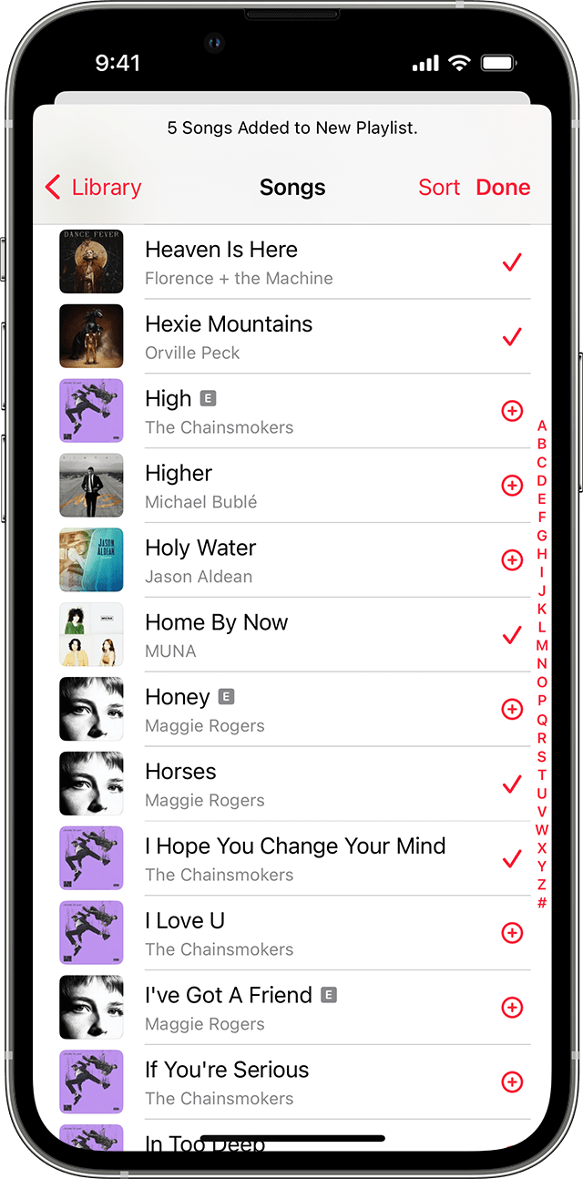 Ios 16 Iphone 13 Pro Music Library Playlists New Playlist Add Music Songs 