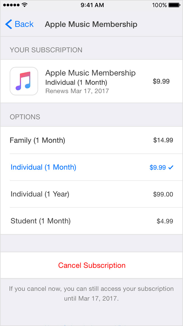 View, change, or cancel your subscriptions - Apple Support