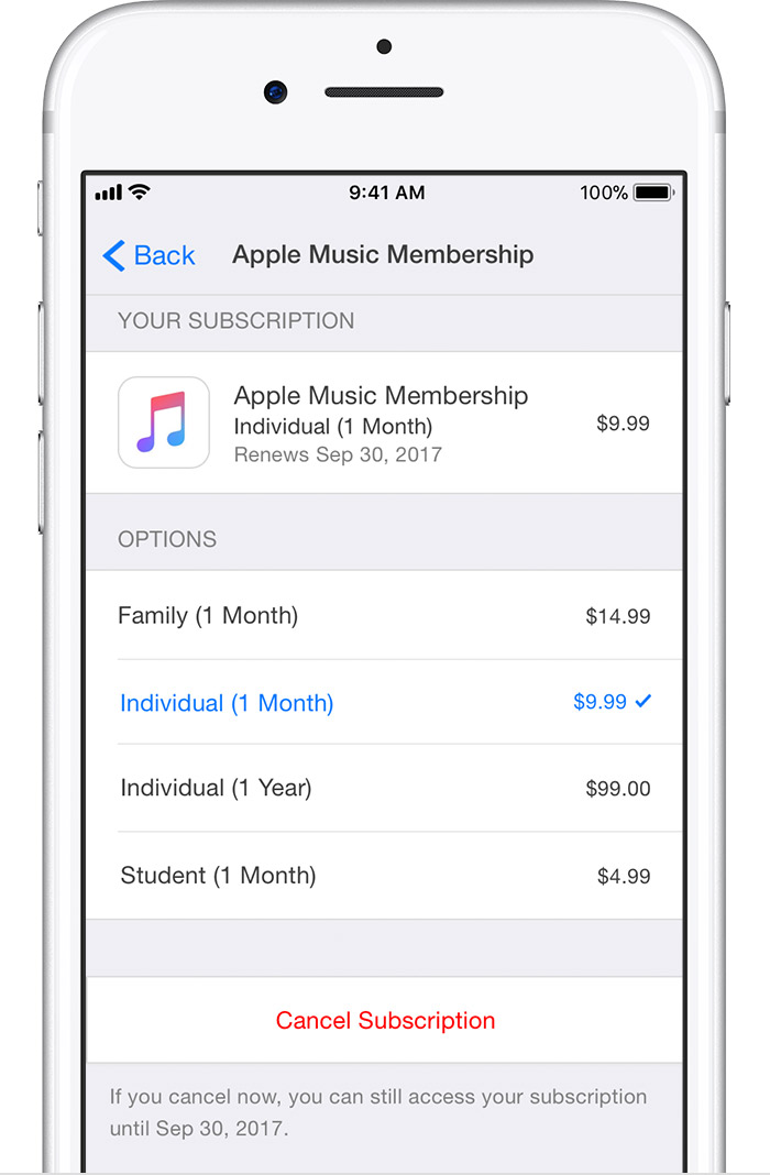 itunes subscriptions