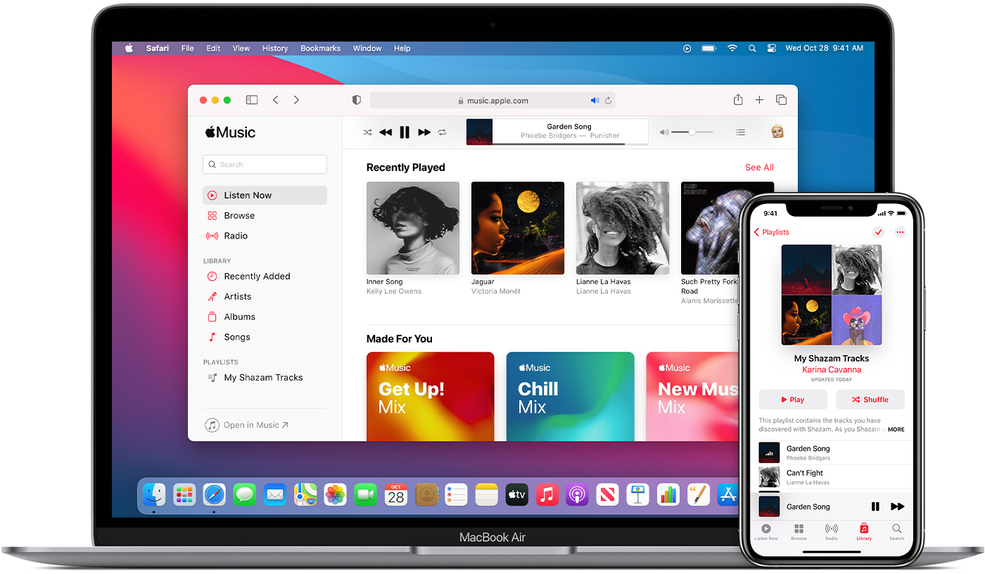 Does apple music work on macbook asus w16 045n3b