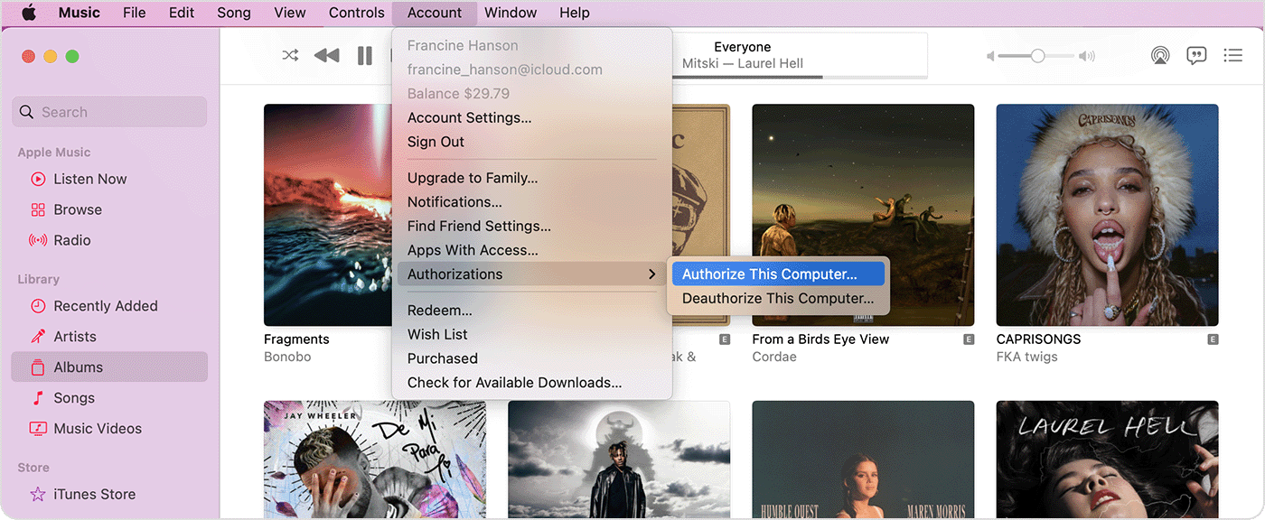 Authorize or deauthorize your computer iTunes Store purchases - Apple Support