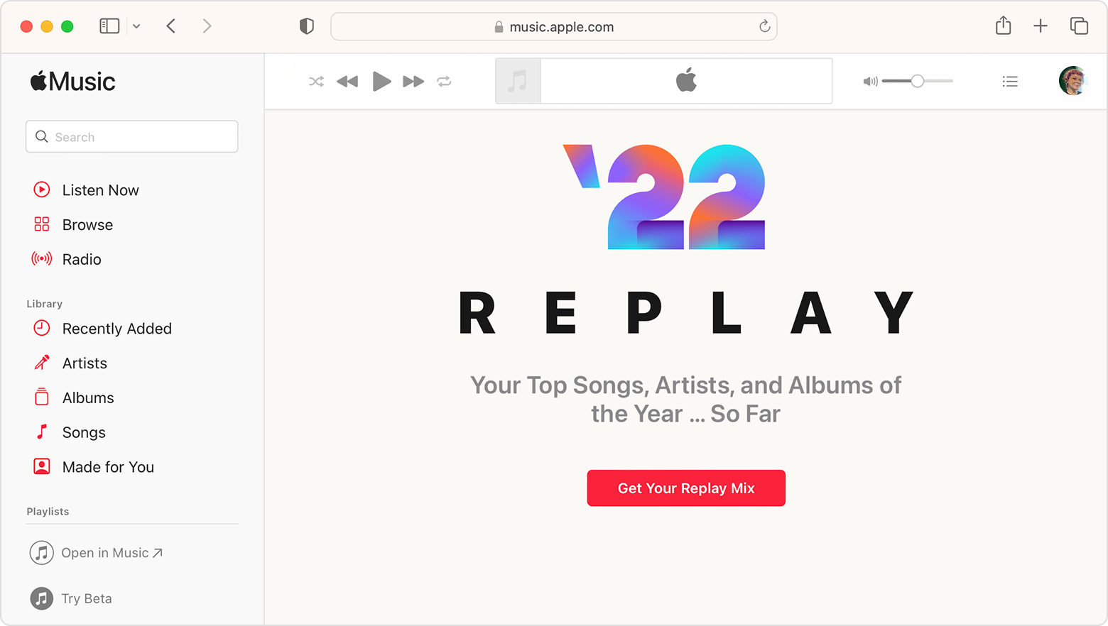 Apple Music Replay Apple Community