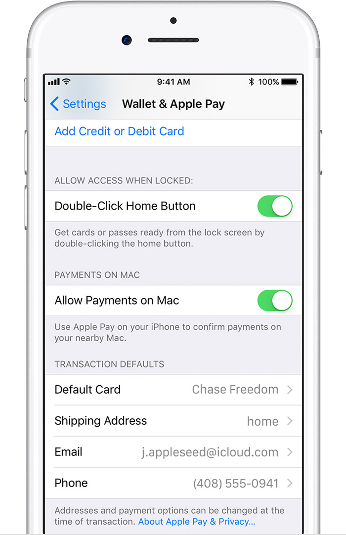 Manage the cards that you use with Apple Pay - Apple Support