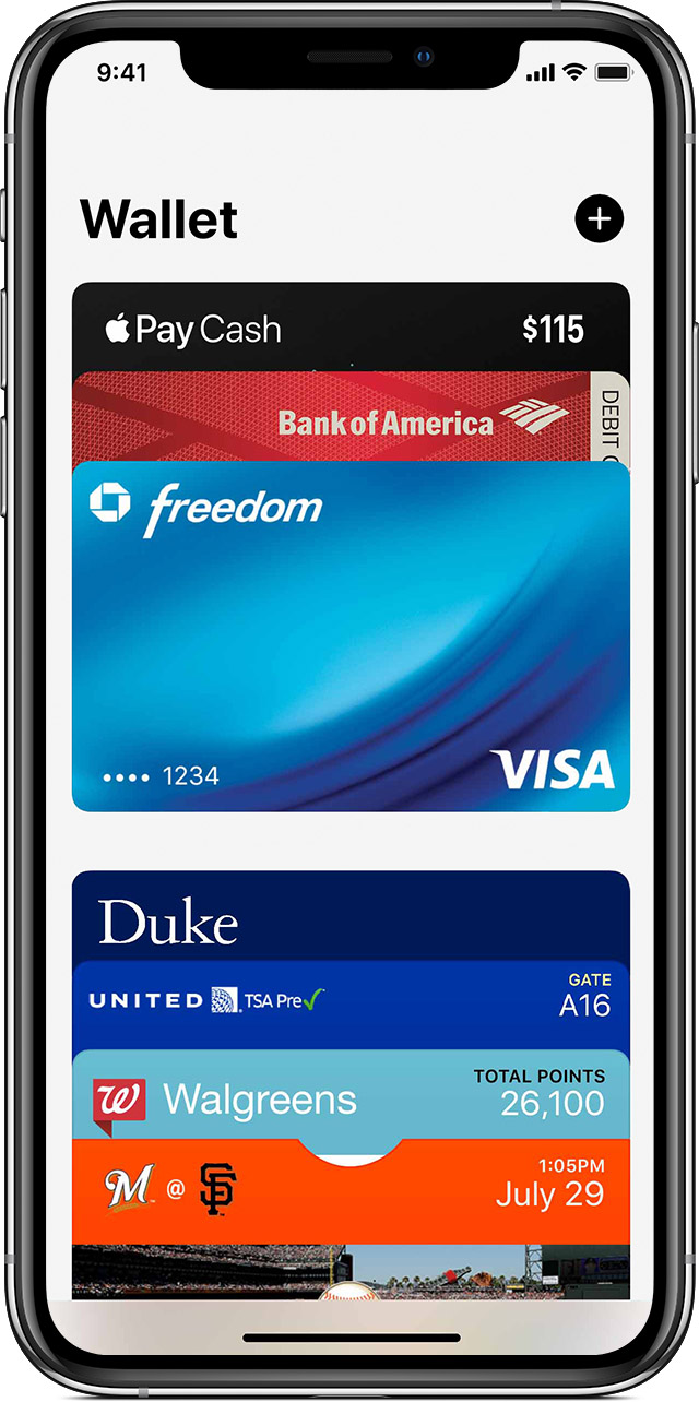 Cards in the Wallet app