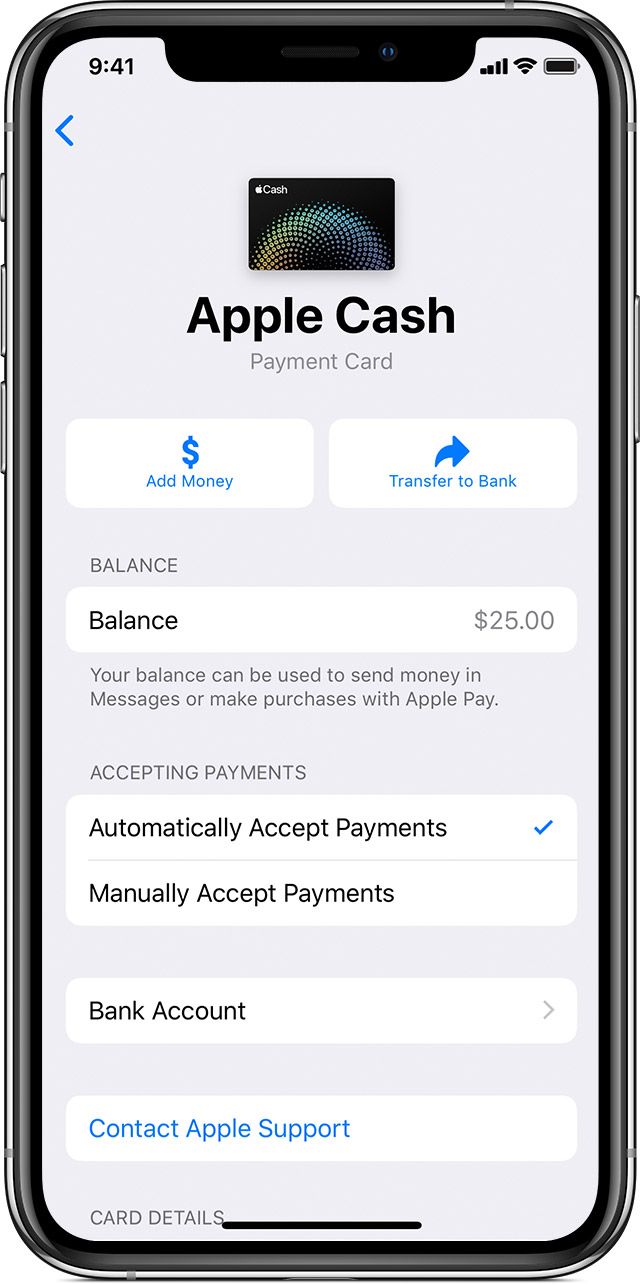Add money to Apple Cash from the Wallet app