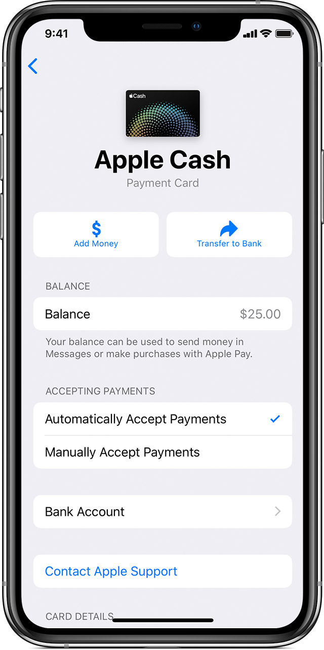 Manage your Apple Cash account - Apple Support