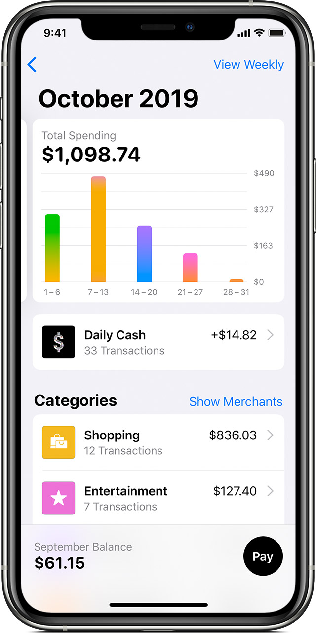 See your Apple Card spending history - Apple Support
