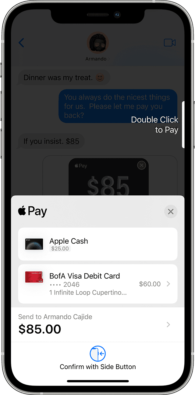 ios15 iphone12 pro messages send apple cash split pay