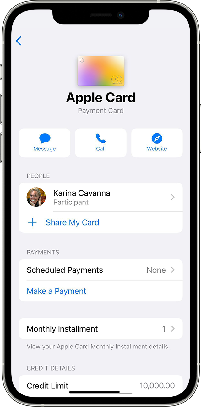 View your Apple Card Monthly Installments in the Wallet app