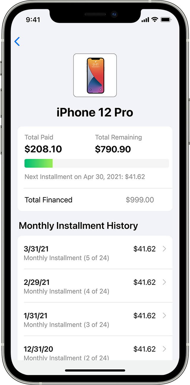 Pay your Apple Card Monthly Installment in the Wallet app