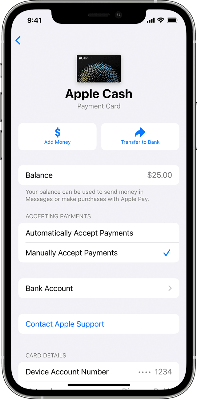 How to automatically or manually accept payments with Apple Cash