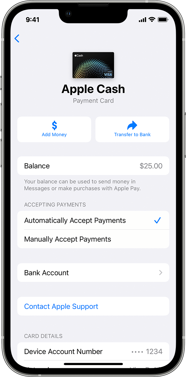 Add money to Apple Cash from the Wallet app