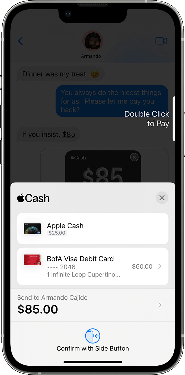 how to send money from your cash app to apple pay