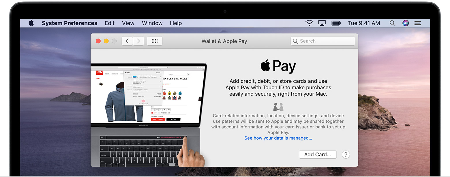 Set Up Apple Pay Apple Support   Macos Catalina Macbook Pro System Preferences Wallet Apple Pay Setup 