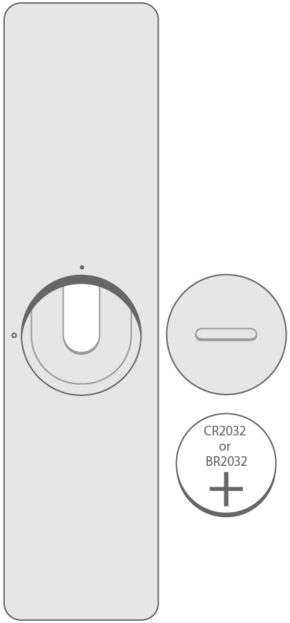 Fjern batteriet fra Apple Remote (aluminium)