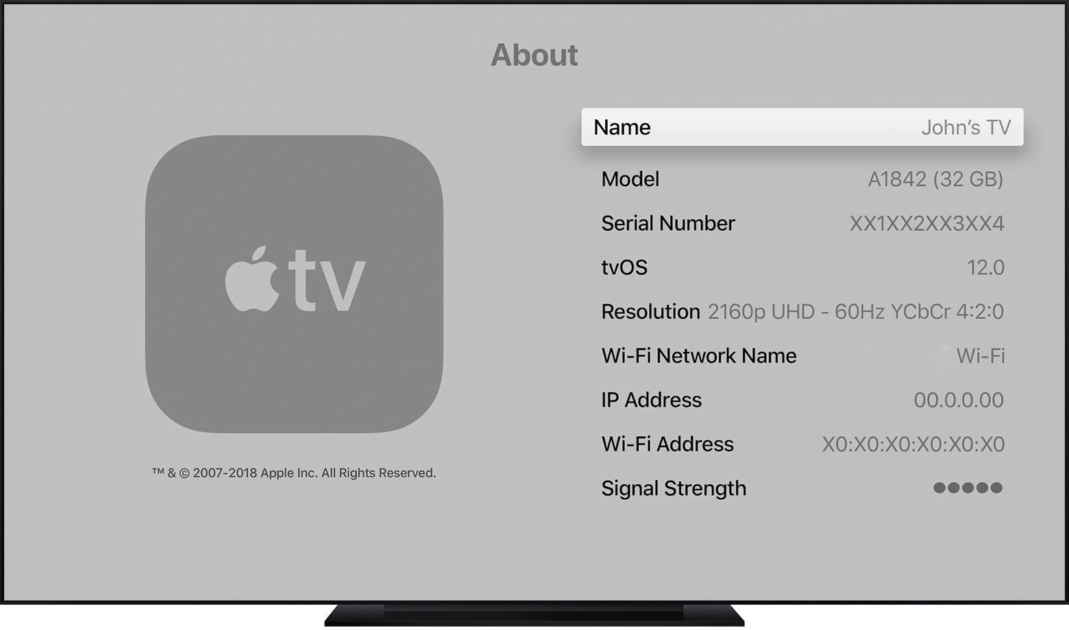 Find The Serial Number For Your Apple Tv Apple Support