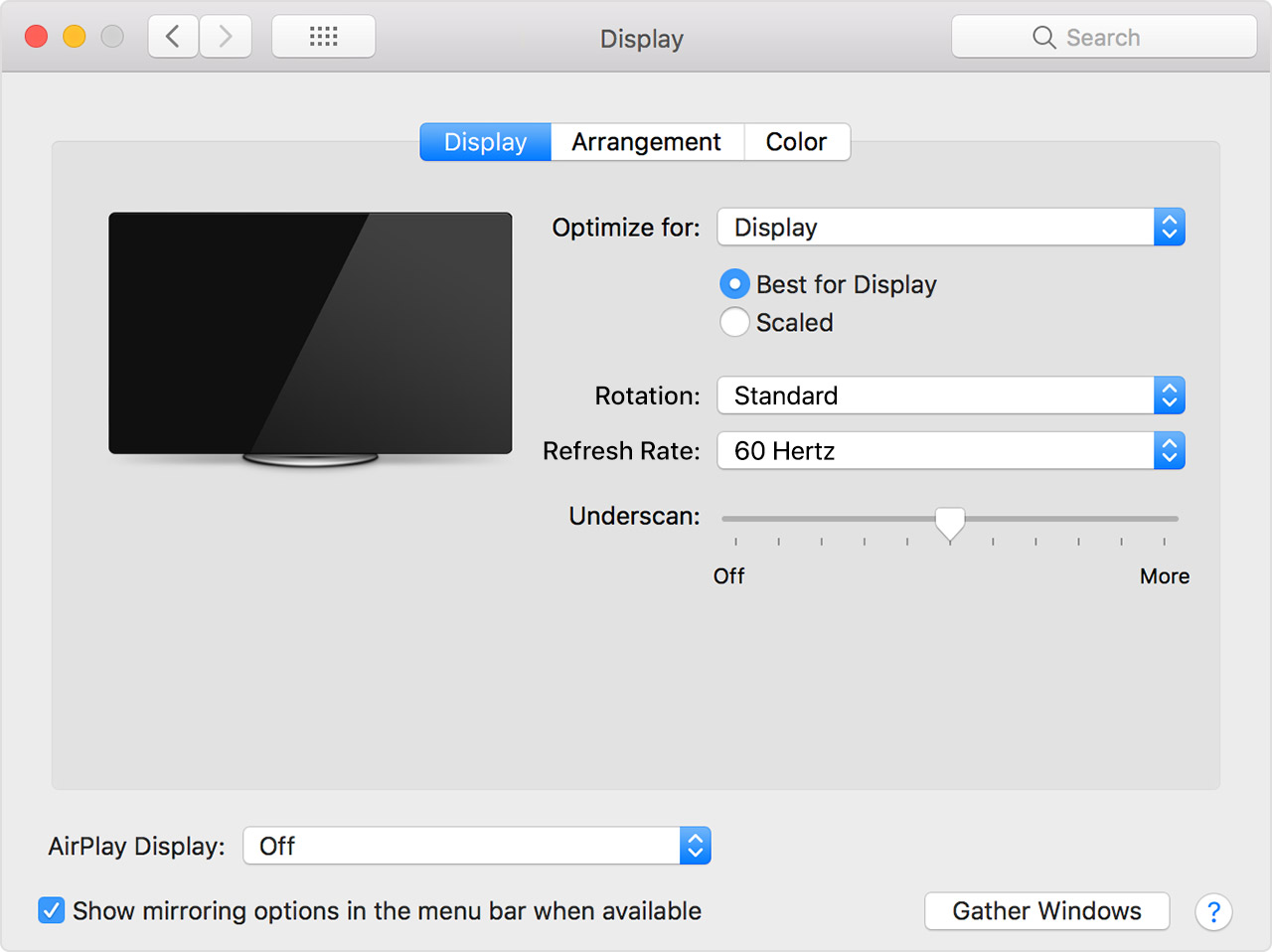 how to fix scale when using hdmi for macbook pro