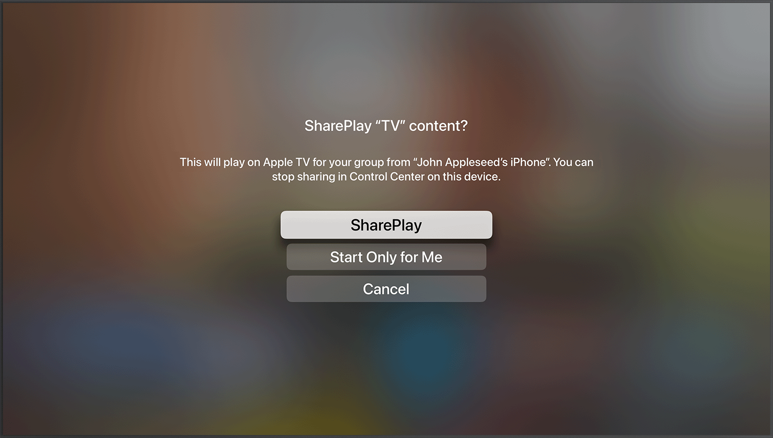 Use SharePlay to watch movies and TV shows together on your Apple TV - Apple  Support