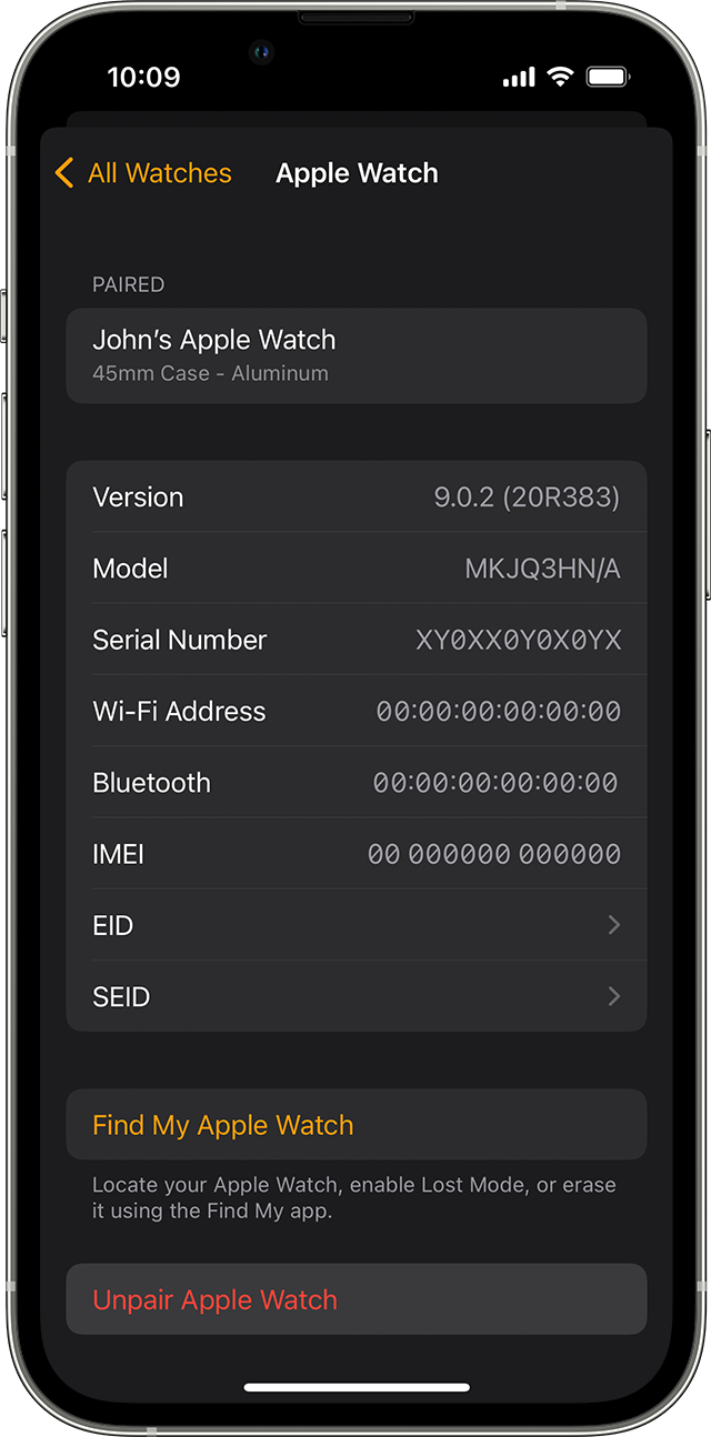 Unpair and erase your Apple Watch - Apple Support