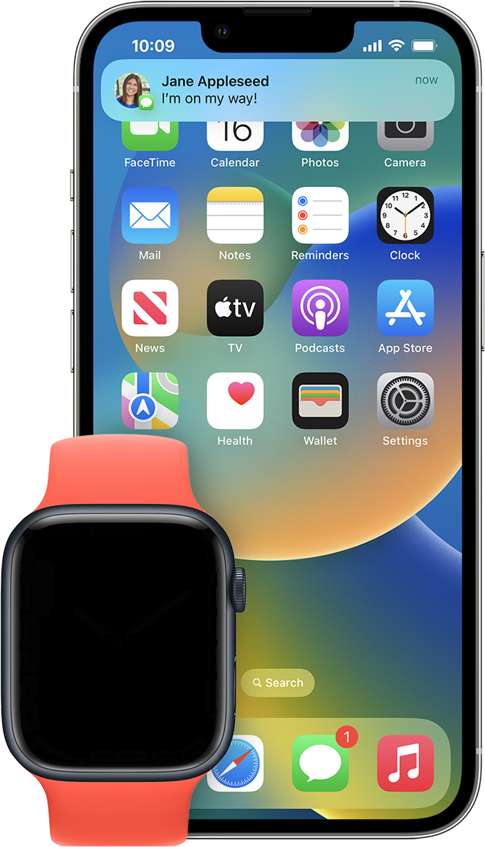 iPhone mit Mitteilungen, die an das iPhone statt an die Apple Watch gesendet werden