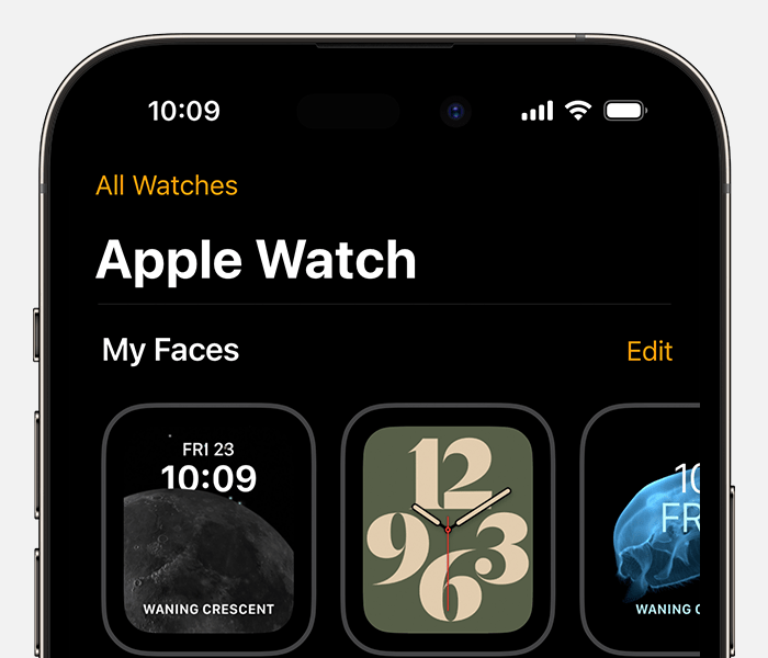 The Apple Watch app on iPhone