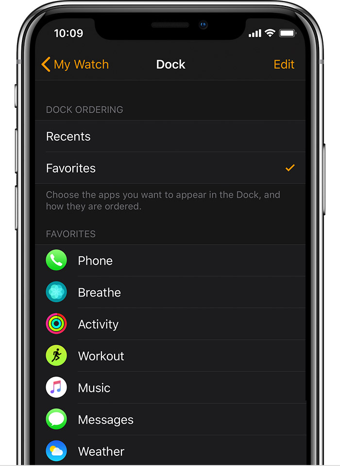 Use The Dock On Your Apple Watch Apple Support
