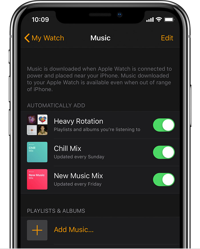 how to download music to apple watch