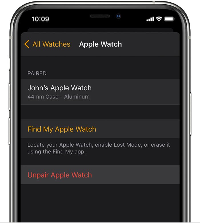 Apple Watch のペアリングを解除して消去する Apple サポート