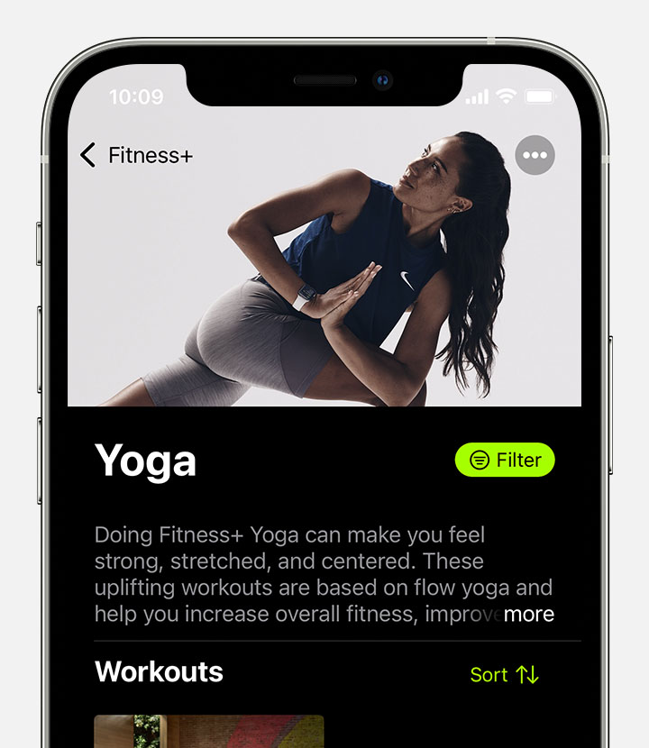 Filter workouts by type