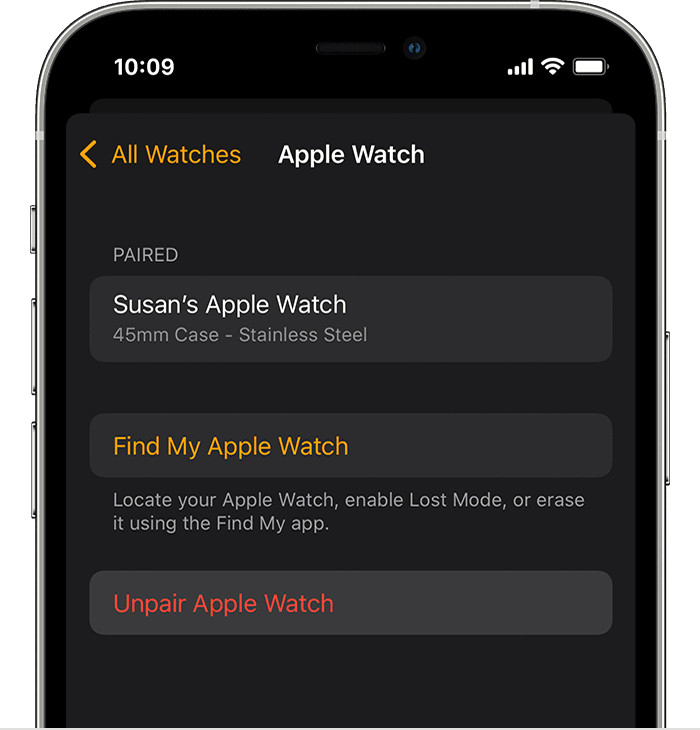 Unpair and erase your Apple Watch - Apple Support (IN)