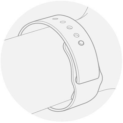 En Apple–Watch som sitter för löst på handleden