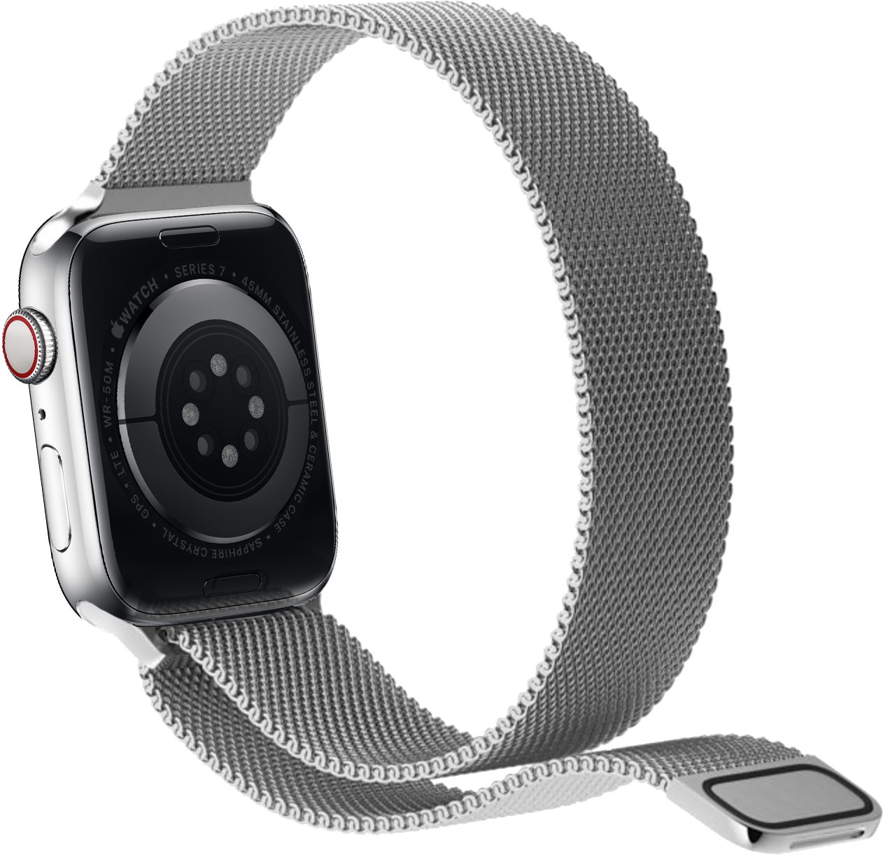 Apple Watch with Milanese Loop band