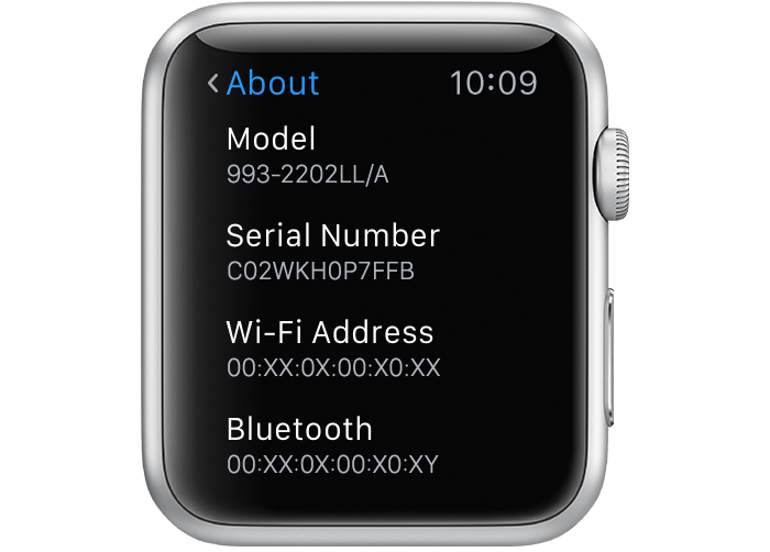 Find The Serial Number For Your Apple Watch Apple Support