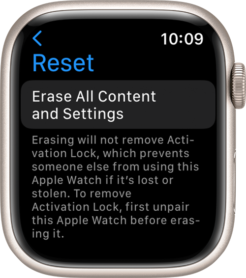 Unpair and erase your Apple Watch - Apple Support