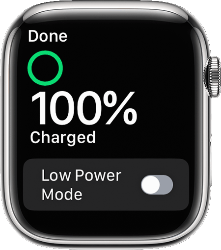 Apple Watch s prikazom razine napunjenosti