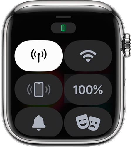Control Centre on Apple Watch.