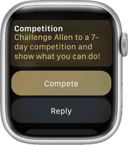 Compete with a friend on Apple Watch