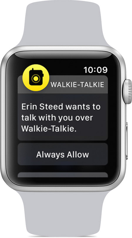 apple watch series 3 walkie talkie