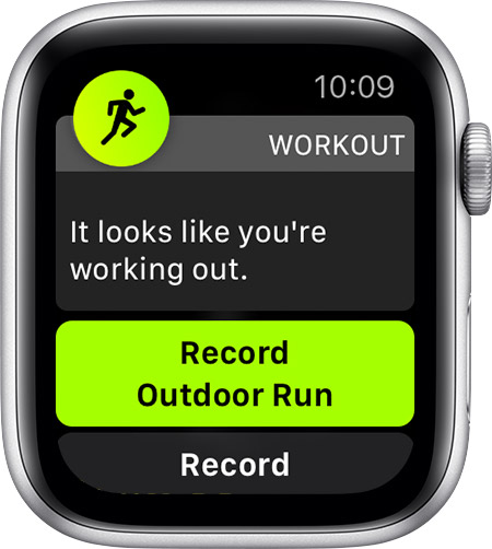 apple watch record workout